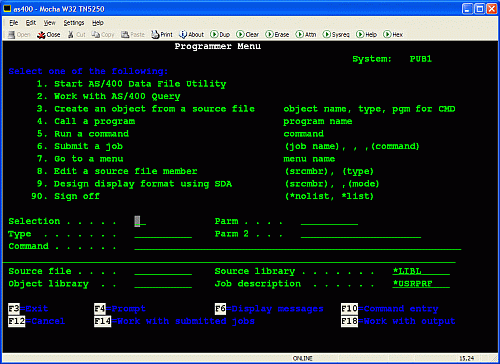 TN5250 terminal emulator for easy AS/400 access.