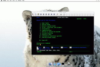 Mocha MacX TN5250 running on Mac OS X 