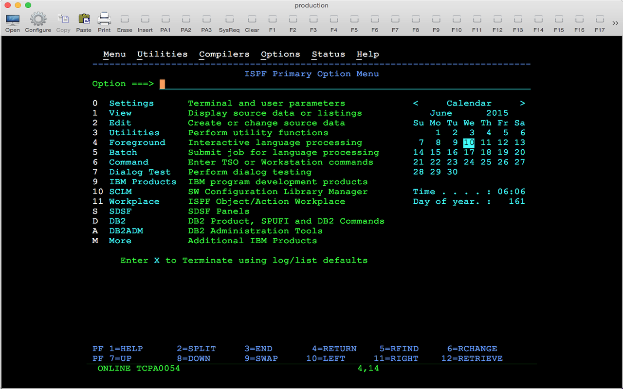 Compile options. Эмулятор 3270. Sysreq это.